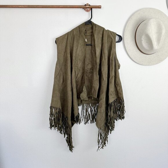 Mitto Shop Suede Fringe Vest Medium - Picture 1 of 1